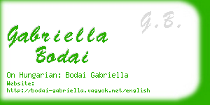 gabriella bodai business card